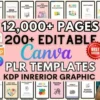 12000+ Canva PLR Planner Templates – JournalS, Logbooks, Notebooks (KDP)