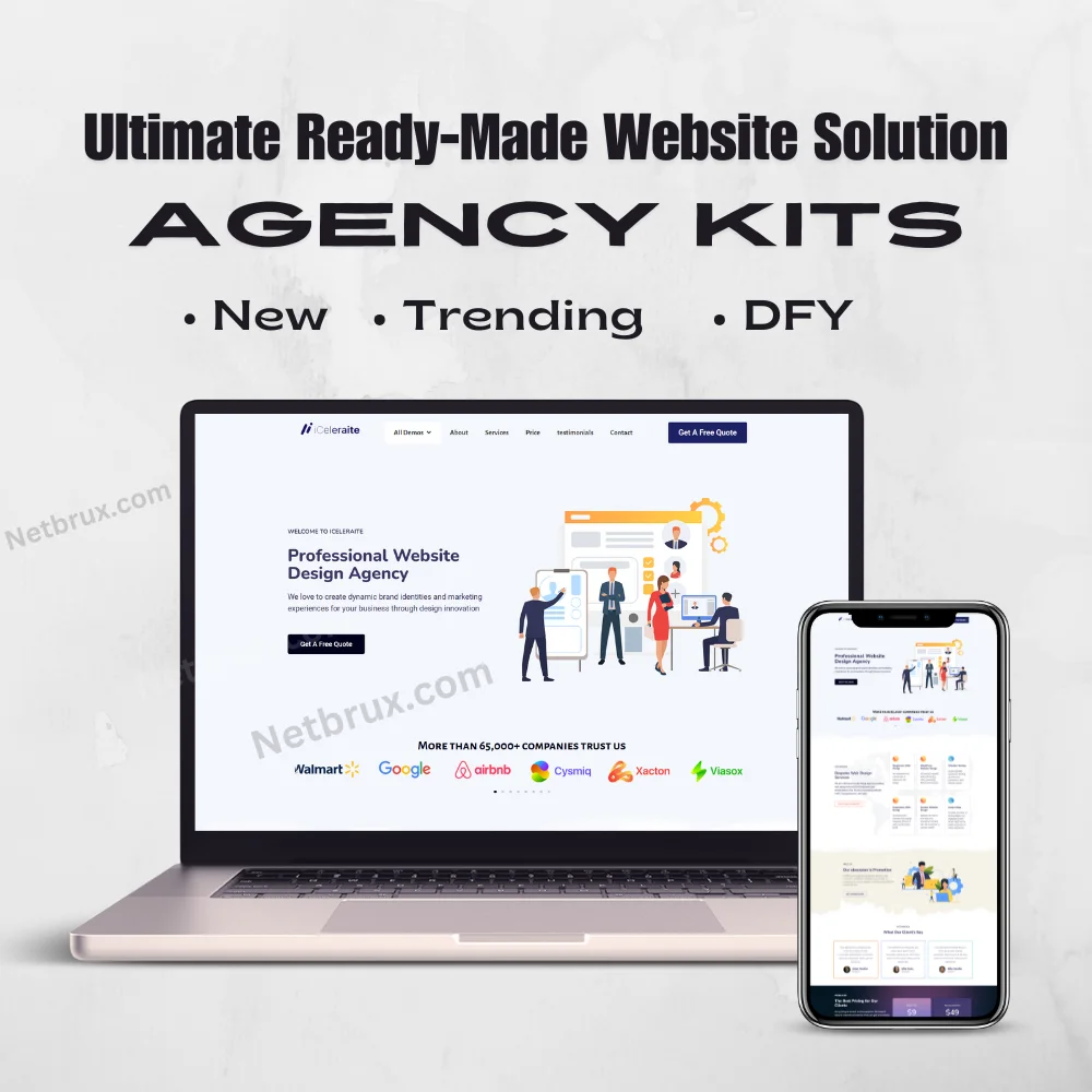 Agency Ready-Made Website All-in-One Agency Kit & Website Templates With Resell Rights