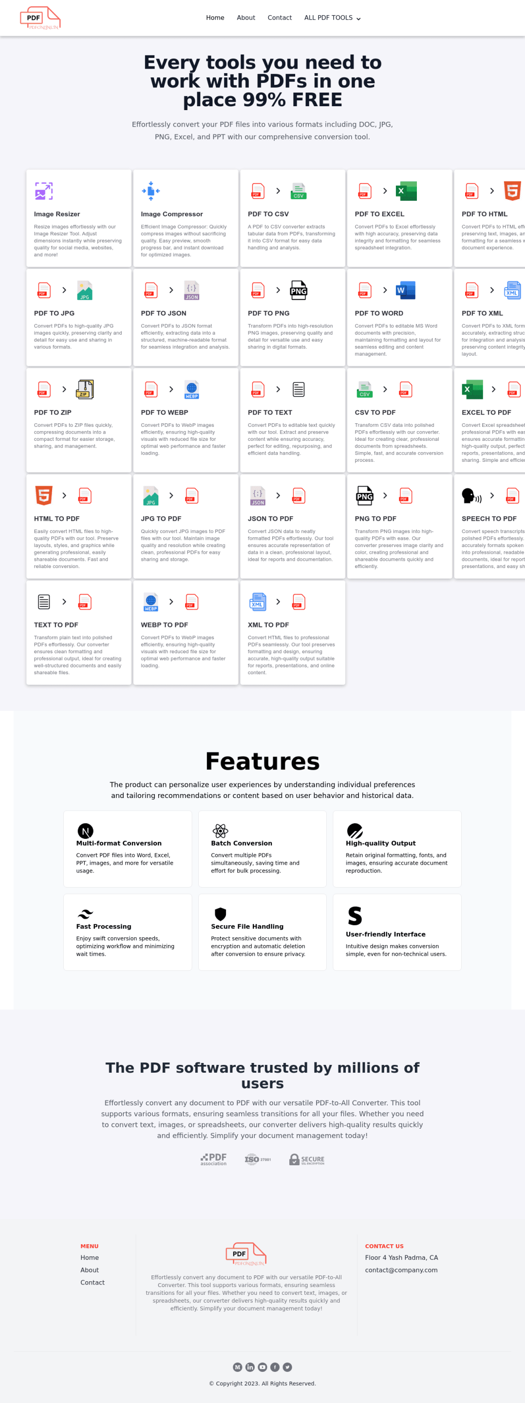 Ultimate PDF Converter Website PHP Script With 23 Tools