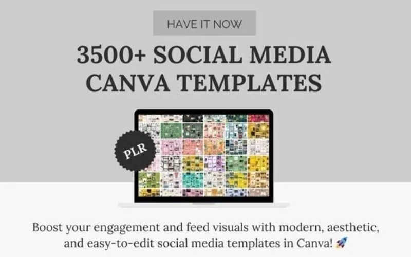 3500+ Social Media Canva Templates (PLR)