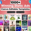 Canva Ad Templates Bundle: 1000+ Facebook & Instagram Ads (PLR/MRR)
