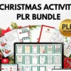 Christmas Activity PLR Bundle | 400 Holiday Worksheets, Games Coloring Pages | Canva Editable