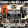 Faceless Marketing Mega Bundle: PLR MRR, Ebooks, Reels, Posts