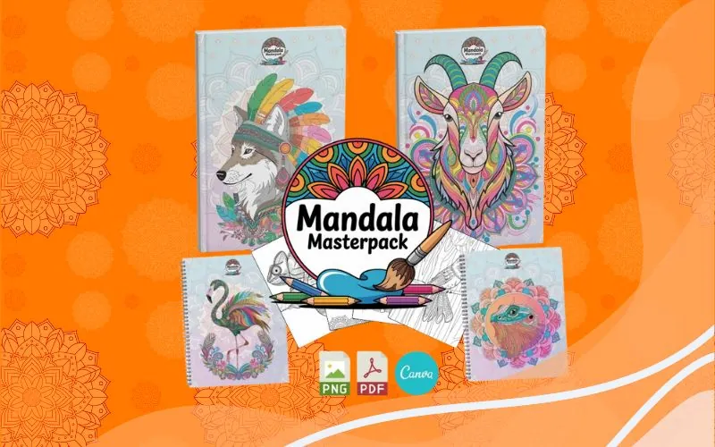 Mandala Wild Forms Coloring Pack (PLR)