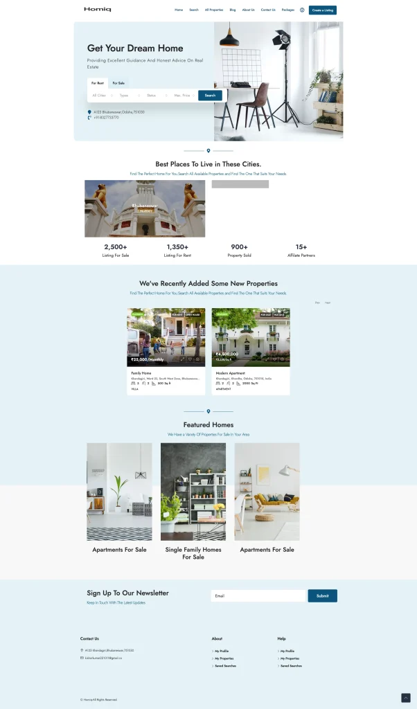 Premium Real Estate Website | Buy, Customize & Sell to Clients | Property Listing Platform
