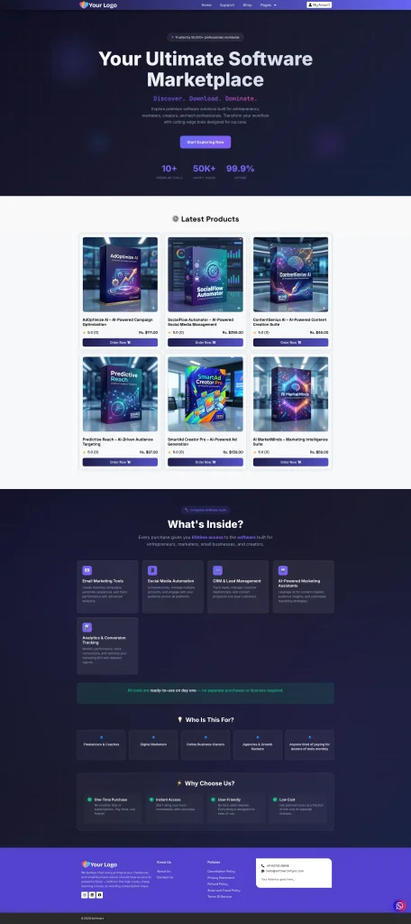 SoftMart - Complete Software Marketplace Website