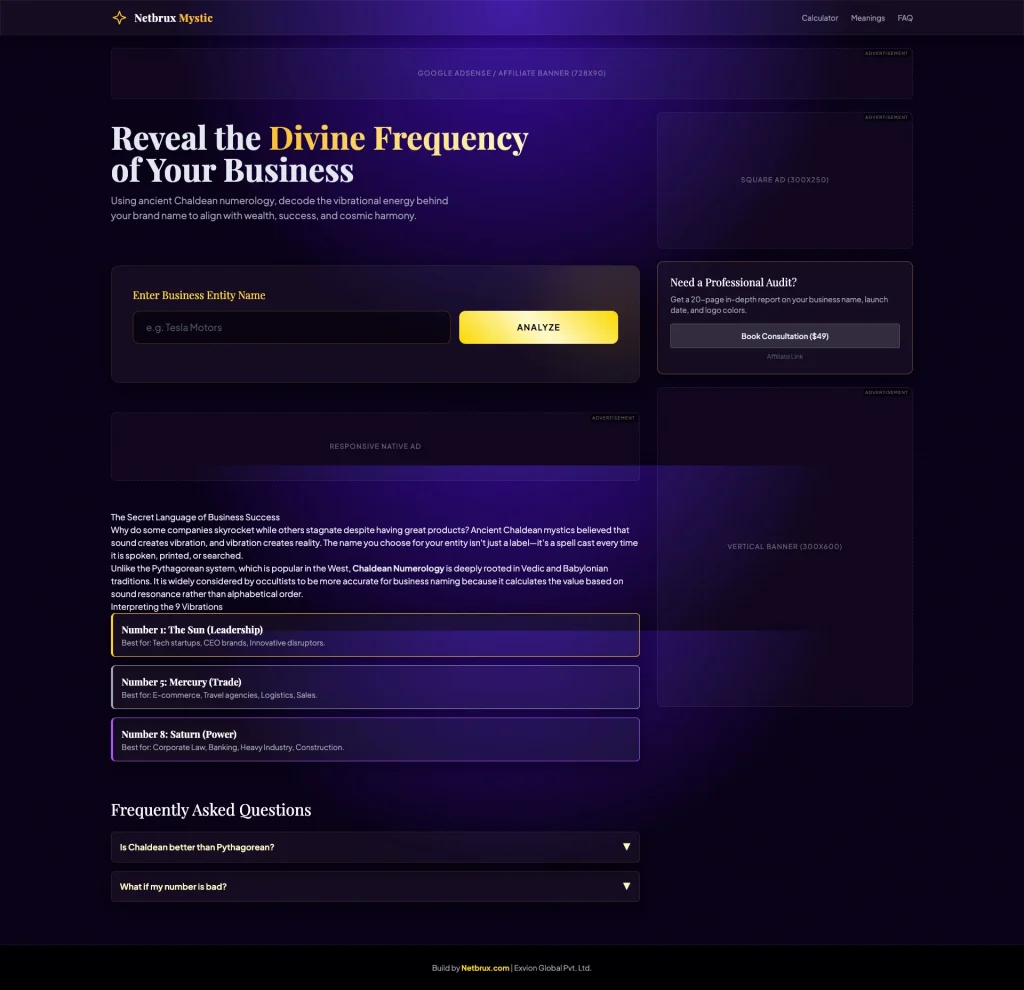 Business Name Numerology Calculator Resell Rights