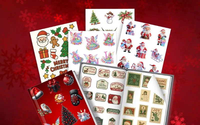 Christmas Clipart Bundle – 4000+ Christmas Coloring Pages With PLR